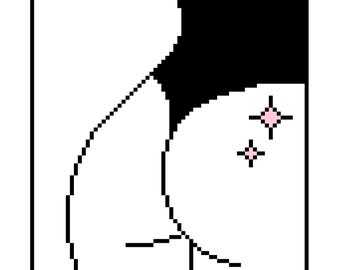 beautiful booty x-stitch pattern / funny cross stitch pattern / digital download