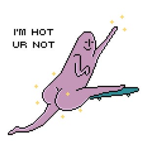 i’m hot ur not x-stitch pattern / funny cross stitch pattern / digital download