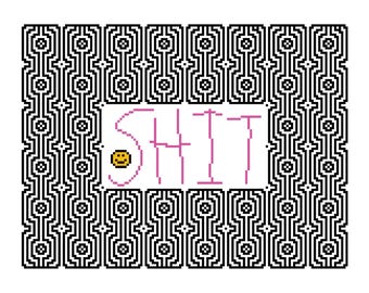 gerahmtes sh*t Kreuzstichmuster / lustiges Kreuzstichmuster / digitaler Download