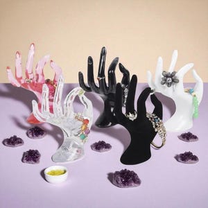 OK Hand Jewelry Stand • Ring Holder Bracelet Rack • Watch Display Prop • Vanity Counter Organizer • Mannequin Decor Gift for Her