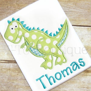 Dinosaur Embroidered Shirt or Bodysuit for Boys or Girls T Rex Tyrannosaurus Dino - FREE PERSONALIZATION