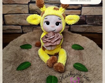 Giraffe Häkelanleitung PDF - Amigurumi Giraffe Toy - Tetik - Anfänger freundlich