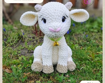 Amigurumi Baby Ziege Häkelanleitung, Bauernhof Tier Spielzeug (PDF-Muster)