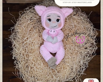 Ferkel Häkelanleitung - Amigurumi Spielzeug (PDF-Download Schritt-für-Schritt Meisterklasse)