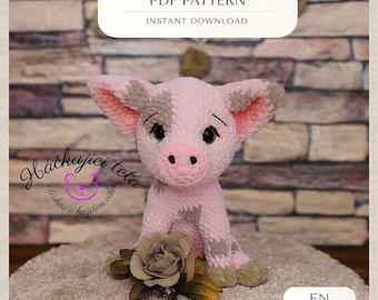 Schweinchen Häkelmuster PDF – Amigurumi Schwein Spielzeug – Anfängerfreundlich – Digital Download