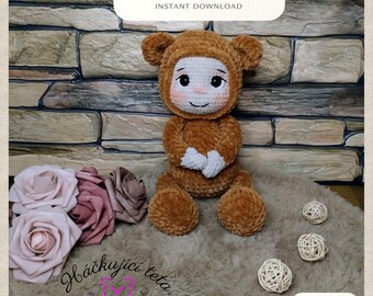 Teddybär Häkelanleitung PDF - Amigurumi Bär Spielzeug - Tetik - Anfängerfreundlich