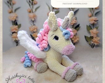 Einhorn Häkelanleitung – Häkelanleitung für Plüschtier PDF (PDF Download)