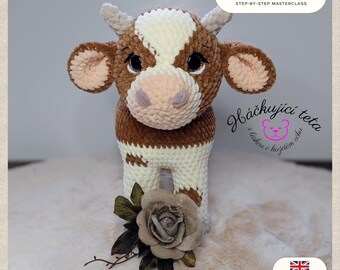 Kuh Häkelanleitung PDF | Amigurumi Kuh Häkelanleitung | Niedliches Häkeltier auf dem Bauernhof Schritt-für-Schritt Meisterklasse