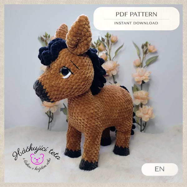 Amigurumi Horse Crochet Pattern – Beginner Friendly Animal Toy (PDF Pattern)