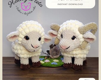 Amigurumi Schäfchen & Lamm Häkelanleitung - Bauernhof Tier Spielzeug (PDF-Muster)