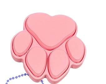 Paw Clicker Fidget Toy: Pet Training Keychain