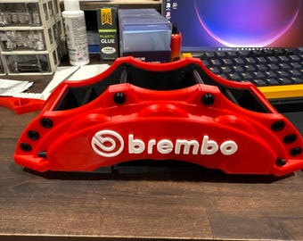 3D Printed Brembo Brake Caliper Pen Holder: Car Enthusiast Desk Organizer