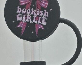 Straw topper - Bookish straw topper - reading straw topper - book straw topper fits stanley and other 10mm straws