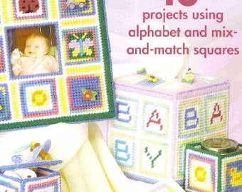 Kunststoff Leinwand Baby Muster - Alphabet & Mix-and-Match Quadrate für Kinderzimmer Dekor