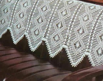 Vintage Crochet Armchair Cover Pattern, Settee Throw (PDF)