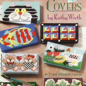 Mönster för checkhäfte i plastkanvas – Roliga och söta mönster i 7 och 10 mesh