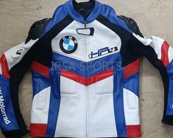 BMW Motorradjacke Premium Leder Biker Racing Jacke Herren BMW