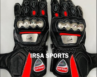 Ducati Motorcycle Gloves – Premium Leather Racing Biker Gloves
