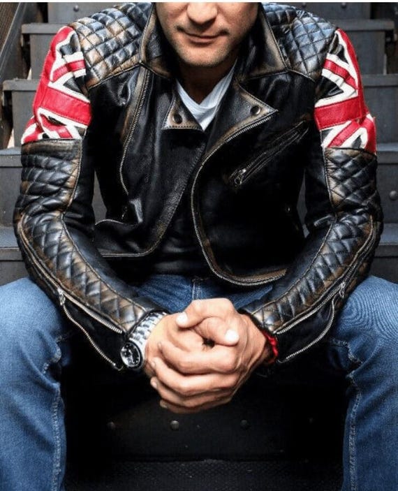 Cafe Racer Chaquetas De Piel Moto Vintage Chaqueta Cuero Moto