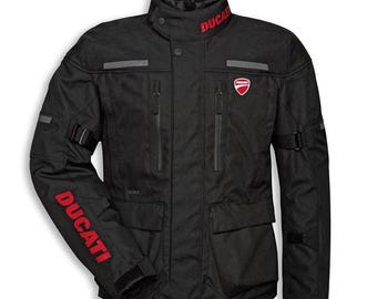 Herren Ducati Textil Motorradjacke | CE Gepanzerte, wasserdichte Biker-Ausrüstung