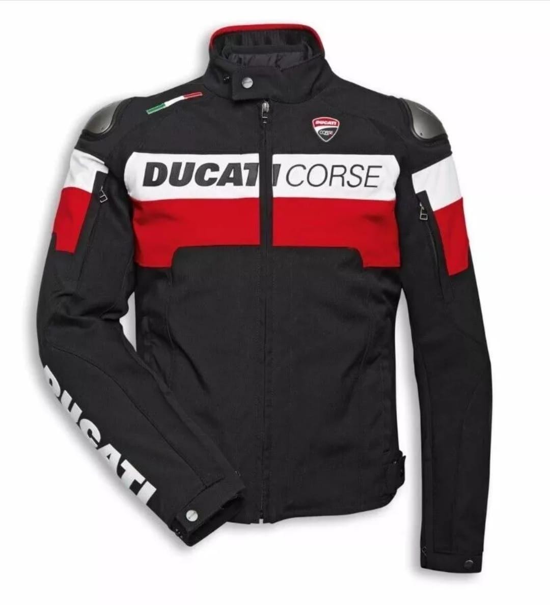 Ducati Corse Motorcycle Jacket: Waterproof Cordura CE Armored