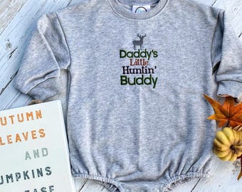 Baby / Toddler “Daddy’s Little Huntin’ Buddy” Embroidered Sweatshirt Bubble