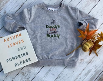 Kids “Daddy’s Little Huntin’ Buddy” Embroidered Sweatshirt