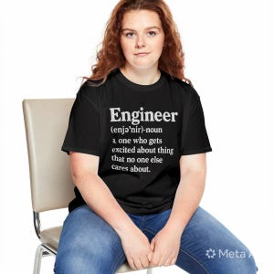 Chemise ingénieur drôle, T-shirt définition ingénieur, cadeau d'ingénierie pour lui, t-shirt étudiant STEM, chemise humour geek, cadeau nerd, vie d'ingénieur