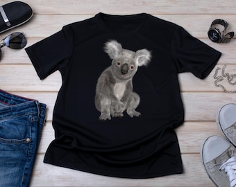 Koala T-shirt, Koala Bear Lover Gift, Cute Animal Tee, Nature Wildlife Shirt, Men Women Koala Top, Animal Print Shirt, Gift for Her Shirt