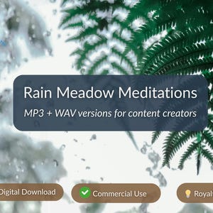 Rain + Soft Thunder and Ambient Music Bundle for Commercial Use | MP3 & WAV | Meditation, YouTube, Podcast, Background Audio