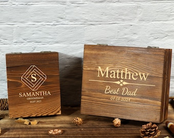 Coffret cadeau garçon d'honneur vide, coffret cadeau homme d'honneur personnalisé, boîte cadeau en bois, boîte garçon d'honneur