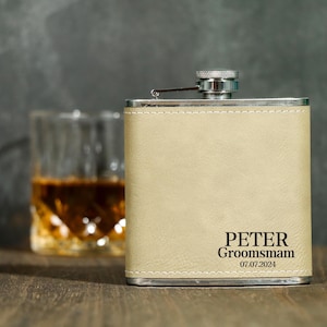Personalized Groomsmen Flasks, Groomsman Gift, Flask for Groomsmen, Custom Flask, Black Hip Flask, Groomsmen Gifts, Gifts for Wedding Party