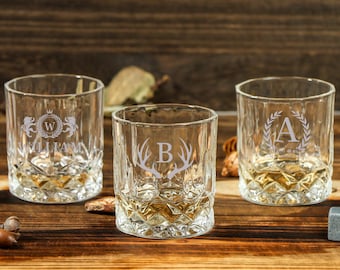 Personalized Whiskey Glass , Custom Bourbon Whiskey Gift for Men, Anniversary Gift for Him, Husband Gift, Birthday Gifts, Groomsman gift