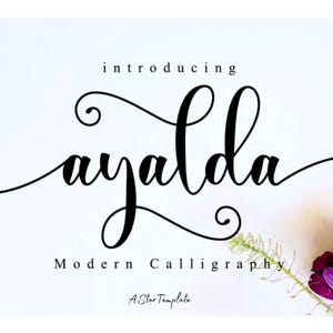 Calligraphy Font, SVG, Digital Font, Commercial Use, Handwritten, Feminine, Cricut Font, Script, Wedding, Font With Heart, Procreate, Canva,