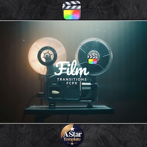 Classic Film Look Transitions for Final Cut Pro X, Vintage Cinematic Effects, Retro Film Grain, Light Leaks, Dust & Scratches, Video Editing