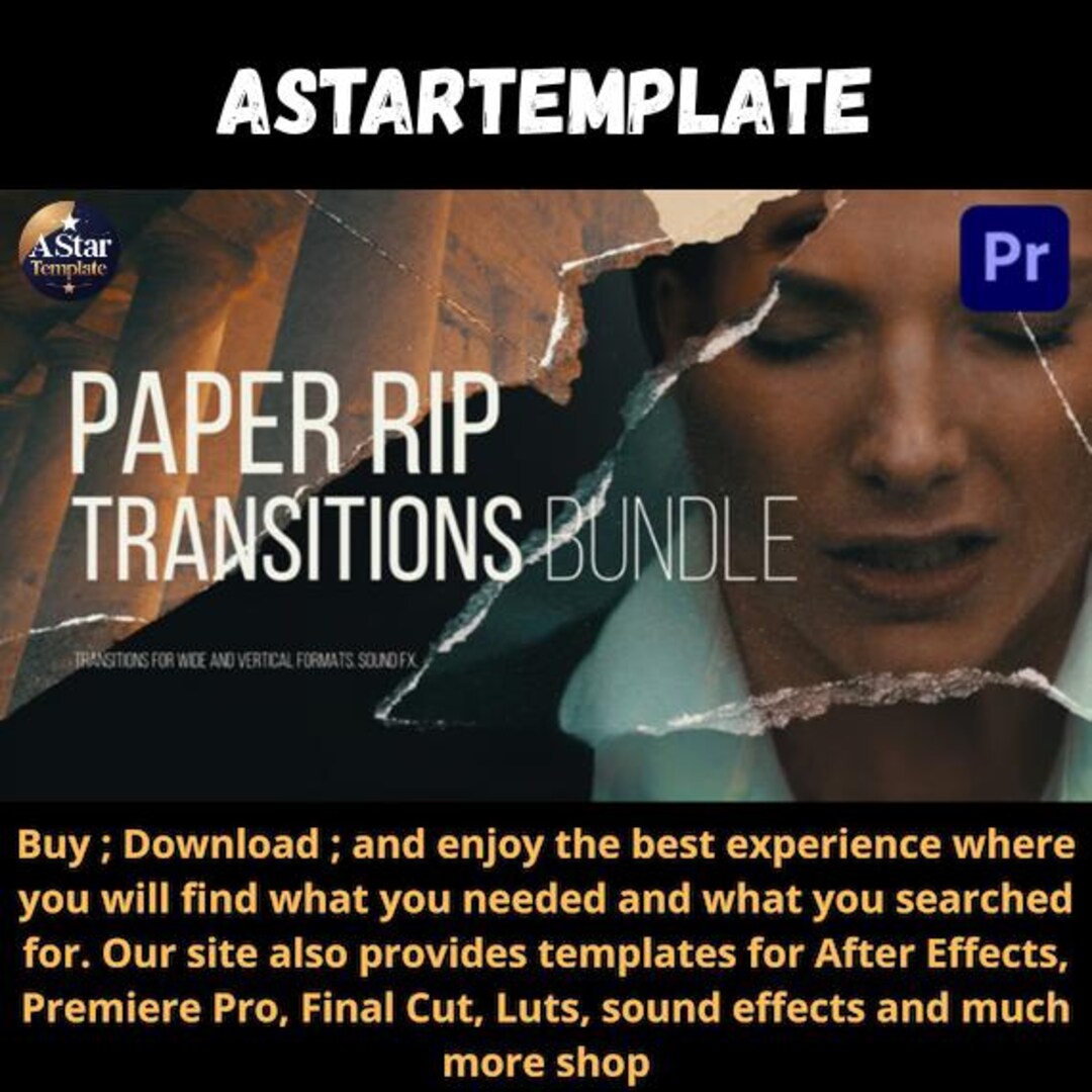 Artist Rip Edit Paper Rip Transitions Bundle for Premiere Pro | Film Editing Assets - Etsy