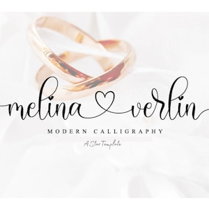 A Lovely Script Font - Calligraphy font, Handwritten font, Script font, Wedding font, Cursive font, Font for logo, Procreate font
