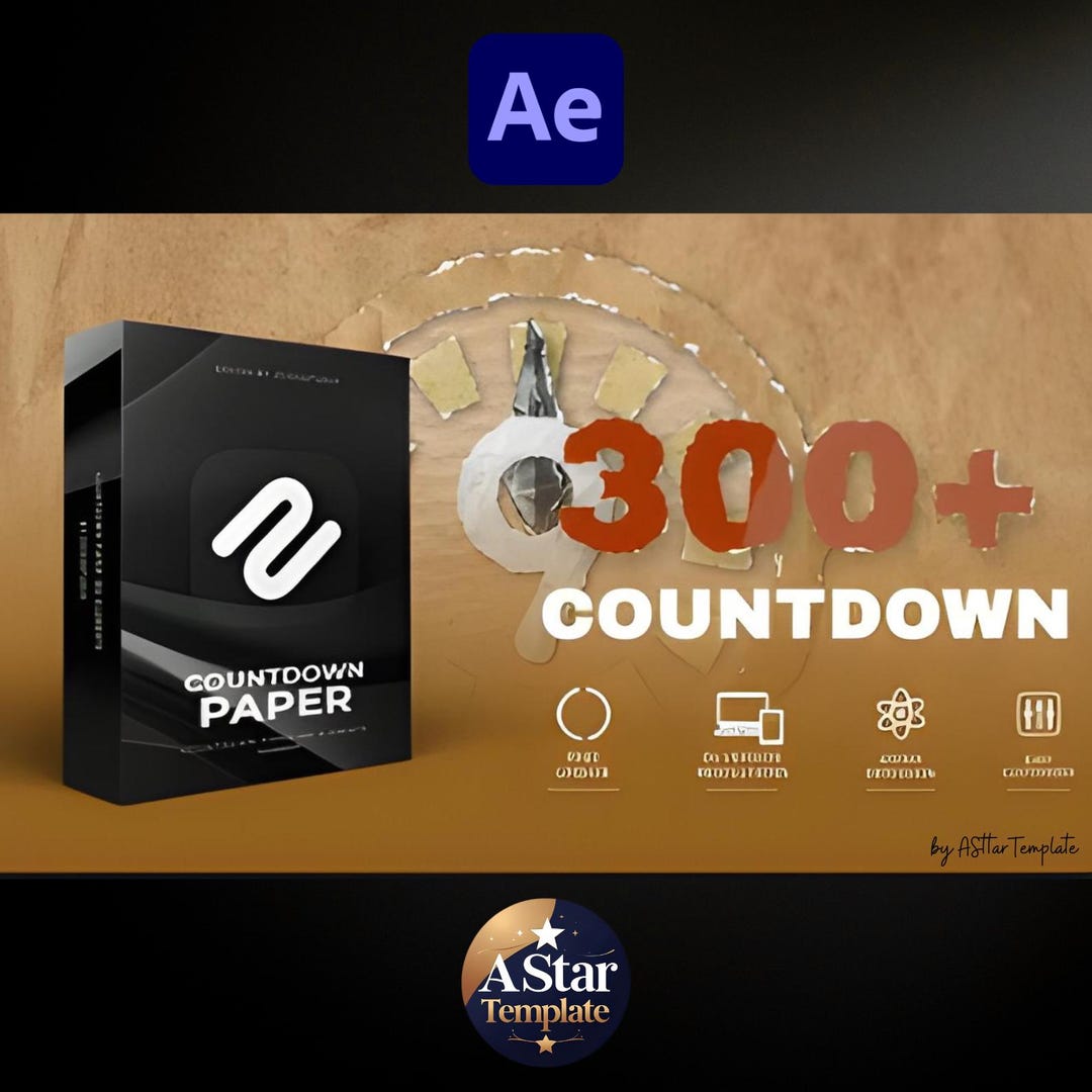 Distressed Paper Collage Countdown Timer | After Effects Template - Etsy