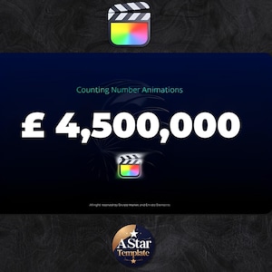 Final Cut Pro Animierte Anzahl Zähler | Datengrafik-Anzeige für Videos, finanzielle Metriken, Wachstum, Umsatz und Zeitdatengrafiken