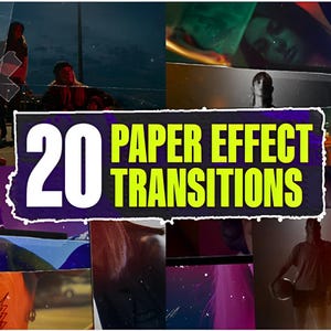 Paper Effect Transitions Pack for Premiere Pro – Smooth Animated Video Transitions & Stylish Editing Effects