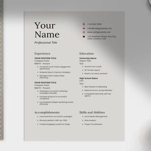 Modern Resume Template Bundle | 3 Professional and Editable Resume Templates for Word & Canva | ATS-Friendly CV for Job Applications