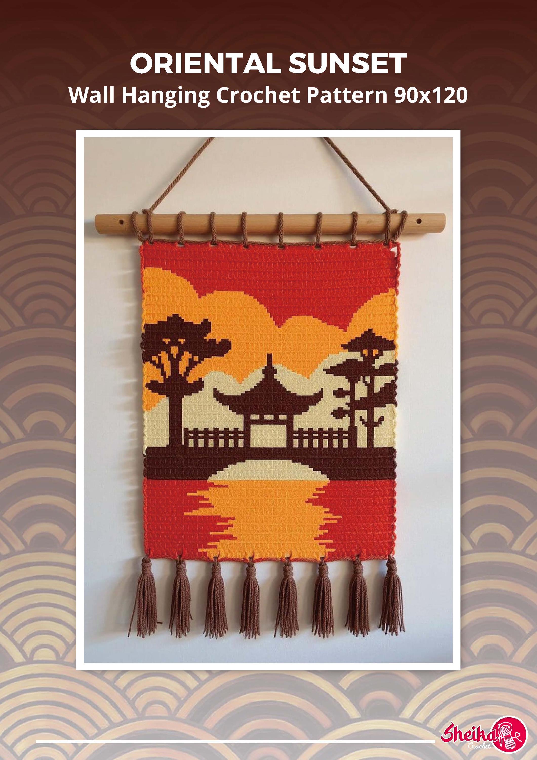 Japanese Garden Tapestry Crochet Pattern: Zen Landscape Wall