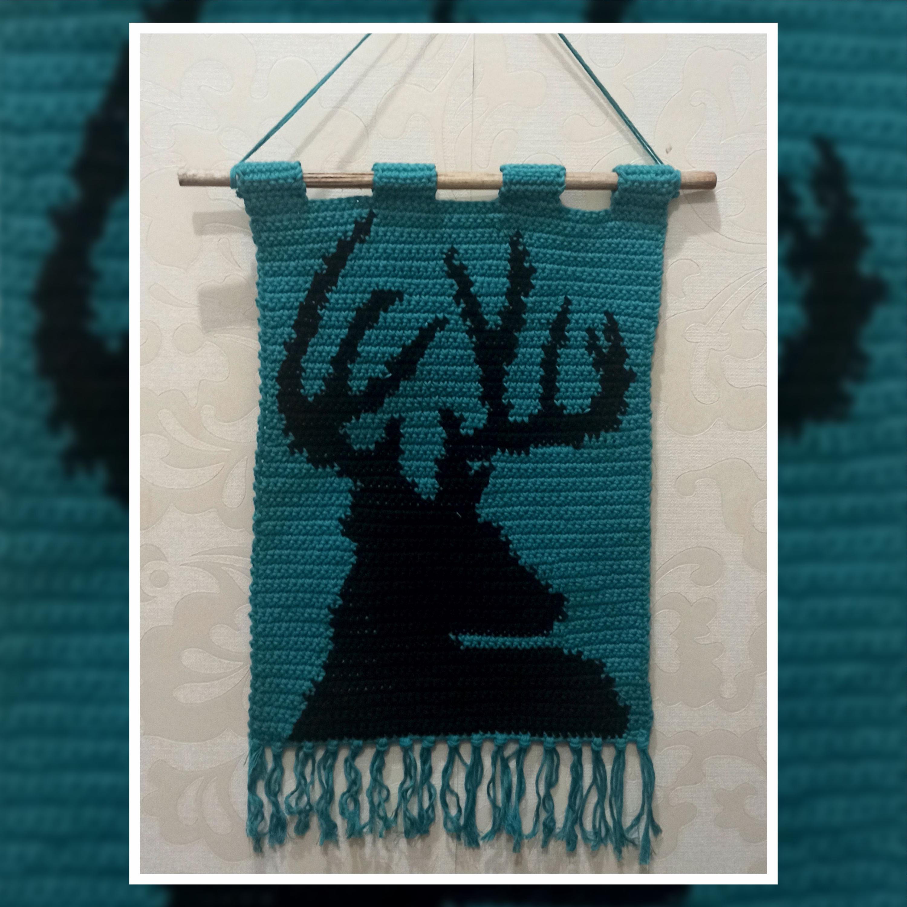 39 Deer Crochet Patterns for Woodland, Holiday, and Amigurumi Projects 34 Deer Tapestry Crochet Pattern: Rustic Wildlife Wall
