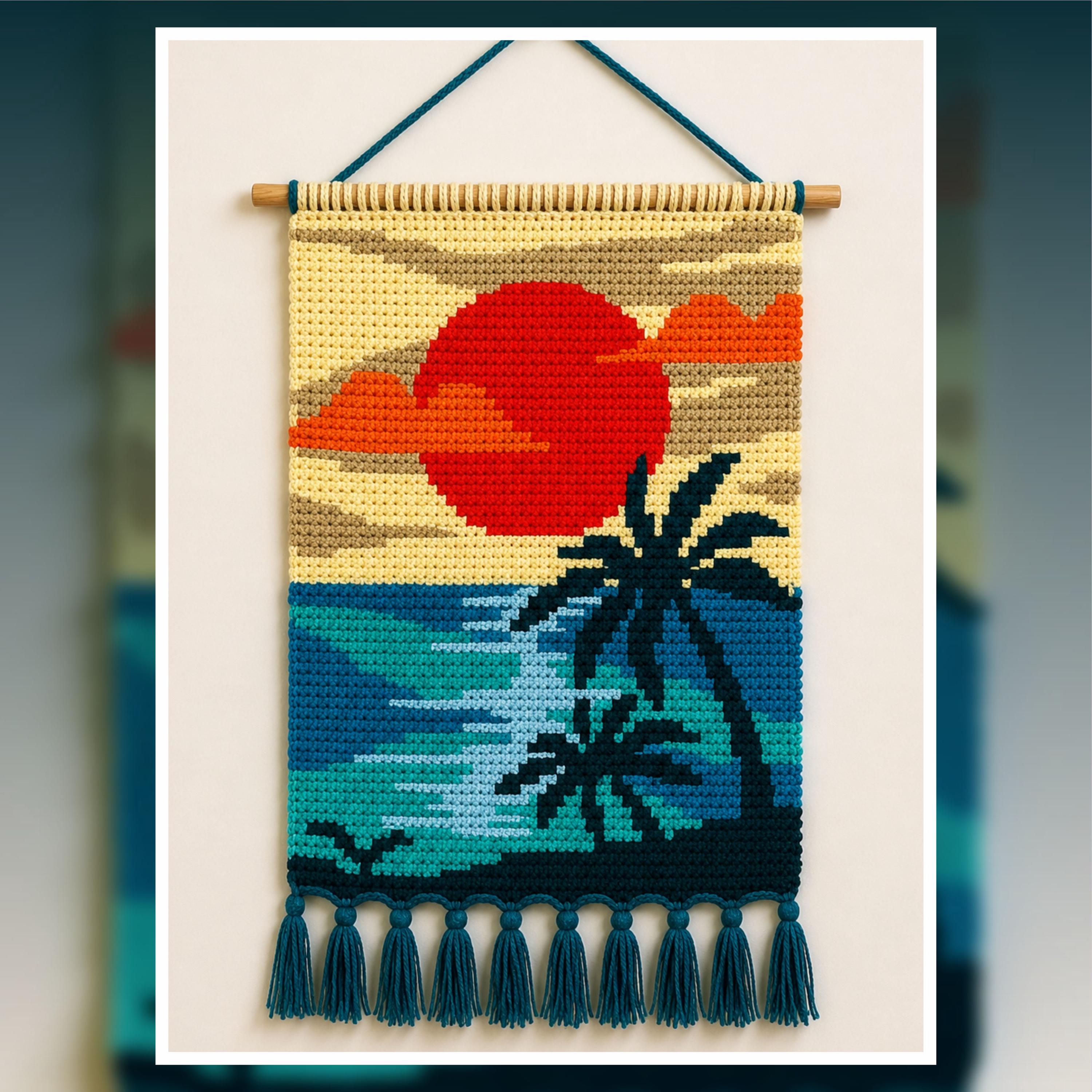 26 Pixel Crochet Patterns for Bold Colorwork, Blankets, Bags, and Amigurumi 12 Palm Tree Tapestry Crochet Pattern