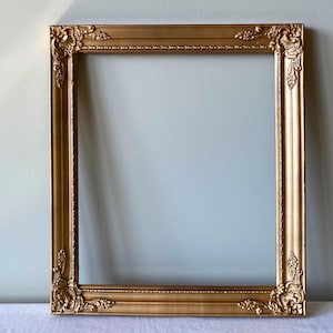 Vintage Art Framed, Rococo Style Frame, Ornate Gold Wall Frame, Decorative Baroque Frame