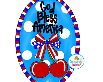 4th of July Door Hanger Template