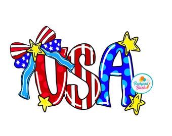 USA 4th of July Door Hanger Template
