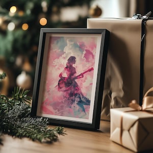 Arte de pared con la cabeza en las nubes, impresión inspirada en las eras de Taylor Swift, póster de estética pastel, arte de fan de Swiftie, descarga digital, regalo para ella