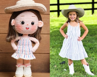 Personalized Baby Doll, Custom Crochet Doll, Crochet Look Alike Doll, Cute Custom Handmade Gift, Christmas Gift For Girls, Gift For Kids