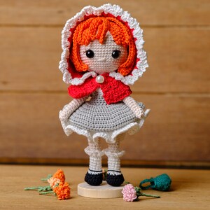 Little Red Riding Hood Doll, Amigurumi Crochet Little Red Riding Hood, Personalized Plush Gift, Adorable Princess Amigurumi Toy